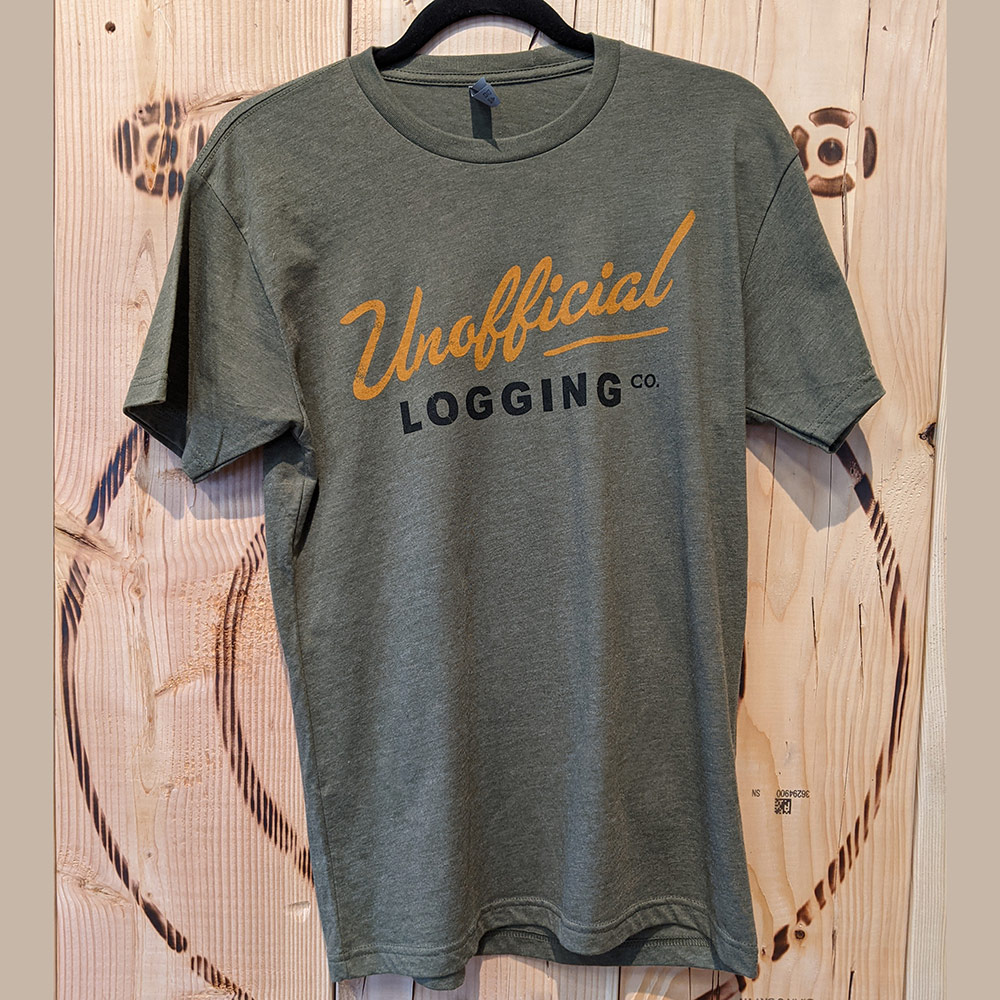 Tap Ritual sekvens T-Shirt – Unofficial Logging Co. Axe-Throwing Bend, Oregon