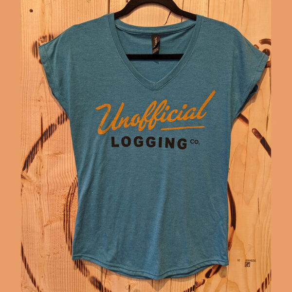 Unofficial Logging Womens Blue T-Shirt